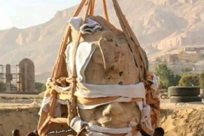 اكتشاف ورفع تماثيل الملك أمنحتب الثالث بالأقصر